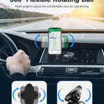 2 Pack Strong Magnetic Car Phone Holder Upgrade Powerful Magnet 360 Degree Rotation Universal Stable Car Cell Phone Mount Compatible With All Mobile Phones