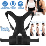 Unisex Posture Corrector Support Magnetic Lumbar Back Posture Support Belt Adjustable Upper Back Braces Clavicle Shoulder Brace Belt Pain Relief Therapy