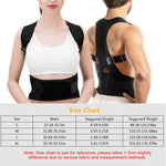 Unisex Posture Corrector Support Magnetic Lumbar Back Posture Support Belt Adjustable Upper Back Braces Clavicle Shoulder Brace Belt Pain Relief Therapy