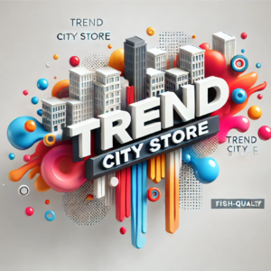 Trend City Store | Stylish & Artistic Website Banner with 3D Text & Vibrant Colors