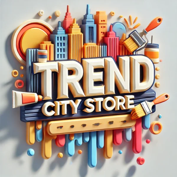 Trend City Store | Stylish & Artistic Website Banner with 3D Text & Vibrant Colors - Image 4