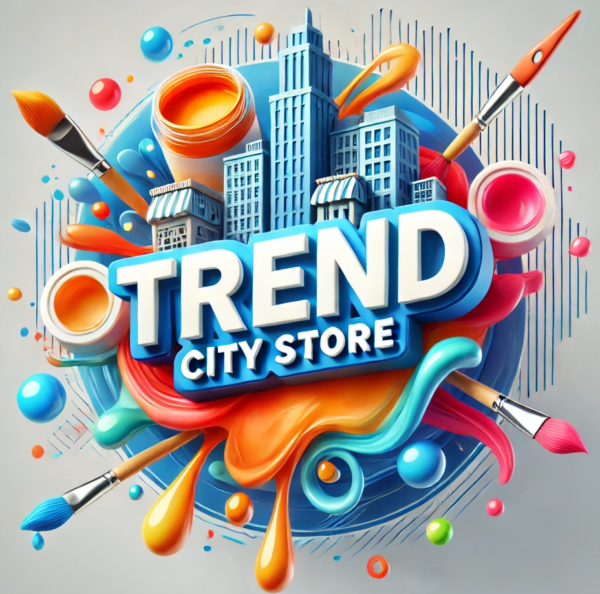 Trend City Store | Stylish & Artistic Website Banner with 3D Text & Vibrant Colors - Image 3